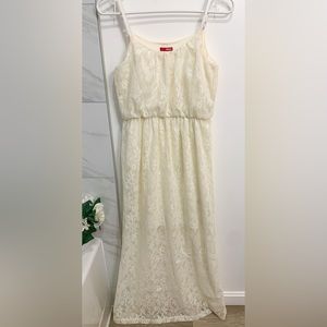 Elegant White Lace Maxi Dress | Adjustable Straps | Size Small Women | NWOT